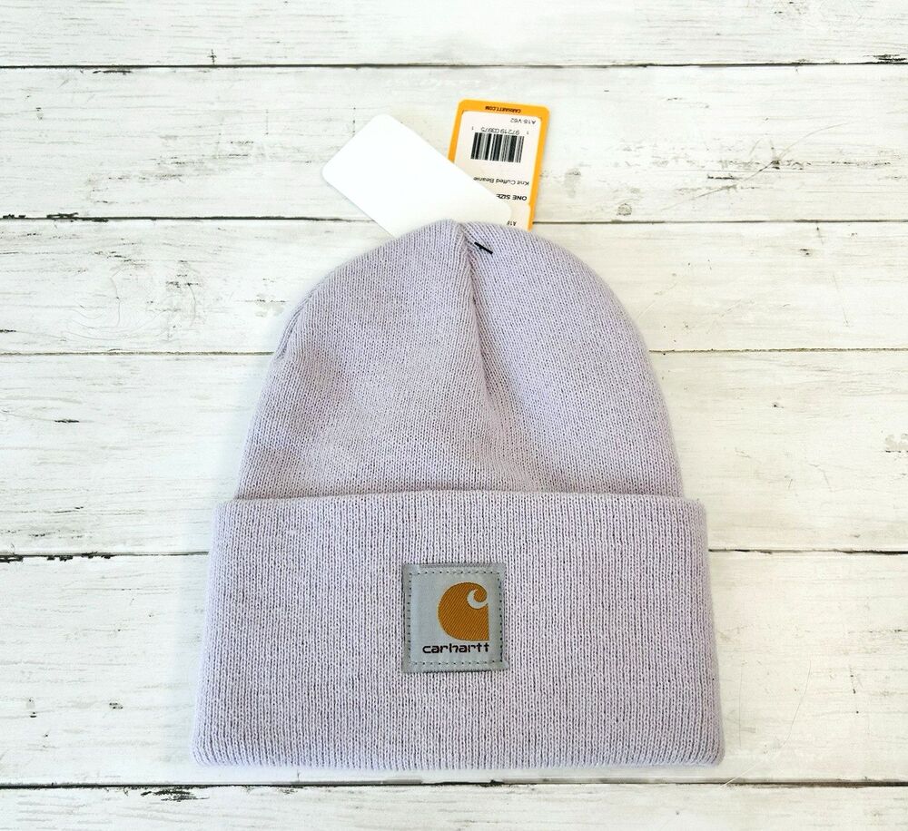 NWT Carhartt Knit Cuffed Beanie Violet Purple Lilac Haze Pastel Lavender A18